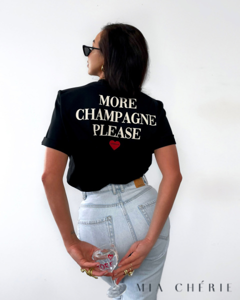 T-shirt czarny More Champagne